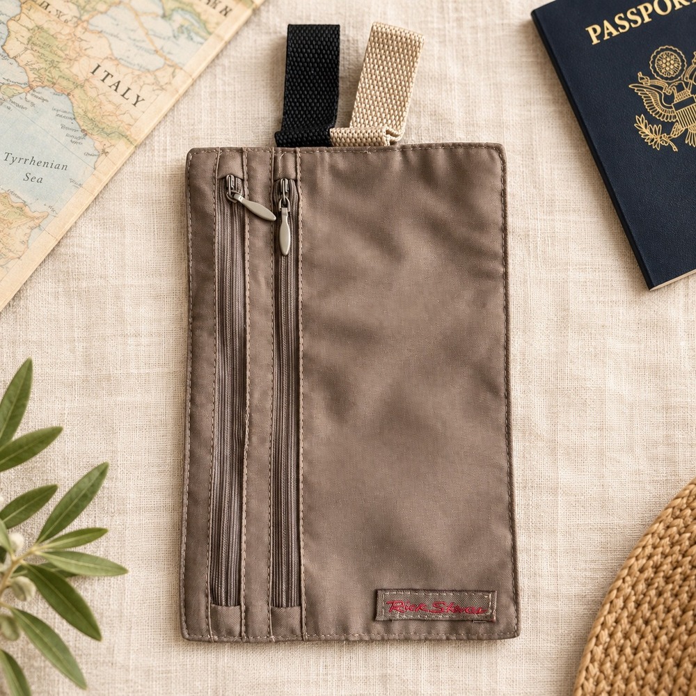 Rick Steves Civita Hidden Pocket Passport Money Belt Travel Security Pouch
